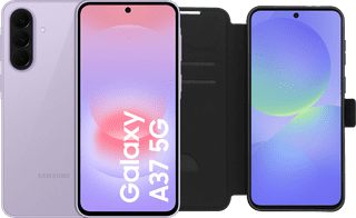 Samsung Galaxy A37 256GB Pink 5G + BlueBuilt Book Case Black