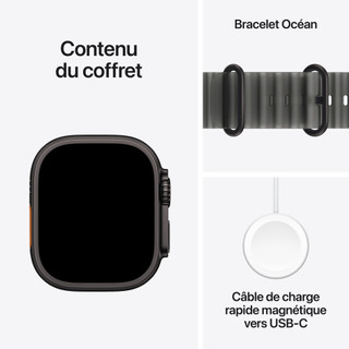 Apple Watch Ultra 4 Cellular 49 mm Noir Bracelet Océan