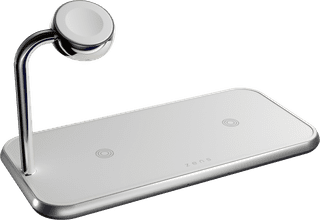 ZENS Dual & Apple Watch Aluminum Wireless Charger 10W White