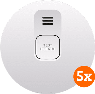 ELRO Blue Line CBFS25 Détecteur de Fumée Lot de 5 (10 ans)