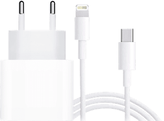 Apple USB-C Charger 20W + Lightning Cable 1m Plastic White