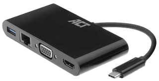 ACT Adaptateur 4K Multiport USB-C vers HDMI ou VGA avec Ethernet