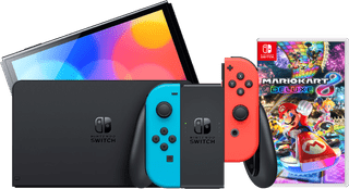 Nintendo Switch OLED Blue Red + Mario Kart 8 Deluxe