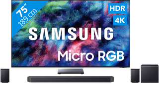 Samsung Micro RGB 75" R95H (2026) + Samsung HW-Q990H (2026)
