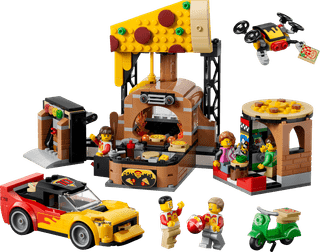 LEGO City - La Pizzeria et ses Véhicules de Livraison 60496