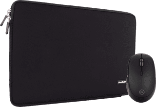 BlueBuilt Laptophoes voor Apple MacBook Neo Zwart + BlueBuilt Tradendum Draadloze Bluetooth Muis