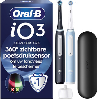 Oral-B iO 3 Noir et Bleu Lot de 2