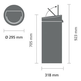 Brabantia Touch Bin 30 Litres Soft Beige