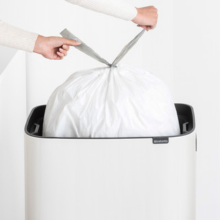 Brabantia Bo Touch Bin Hi Trash Can 60L with Plastic Inner Bucket - White