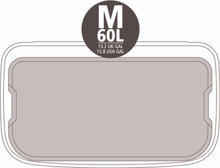 Brabantia Bo Touch Bin Hi Trash Can 60L with Plastic Inner Bucket - Matte Black
