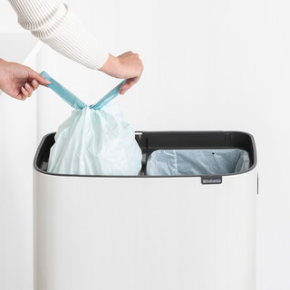 Brabantia Bo Touch Bin Hi Trash Can 2x 30L White