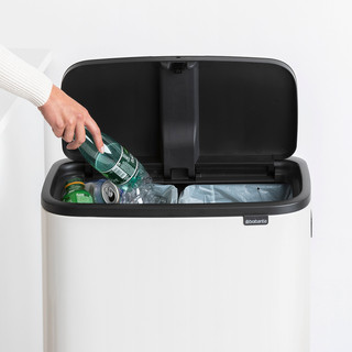 Brabantia Bo Touch Bin Hi Trash Can 2x 30L White