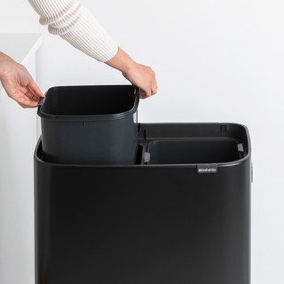 Brabantia Bo Touch Bin Hi Trash Can 2x 30L Matte Black