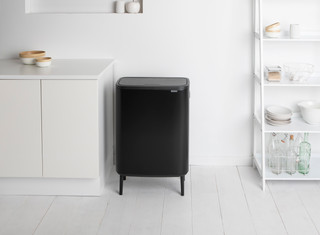 Brabantia Bo Touch Bin Hi Trash Can 2x 30L Matte Black