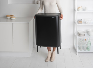 Brabantia Bo Touch Bin Hi Trash Can 2x 30L Matte Black