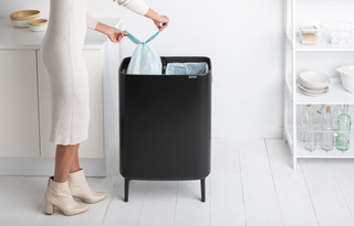 Brabantia Bo Touch Bin Hi Trash Can 2x 30L Matte Black