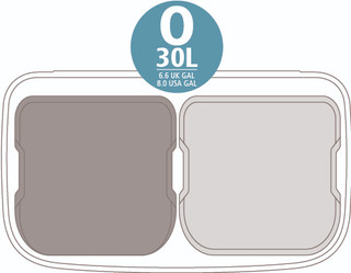 Brabantia Bo Touch Bin Hi Trash Can 2x 30L Matte Steel Fingerprint Proof