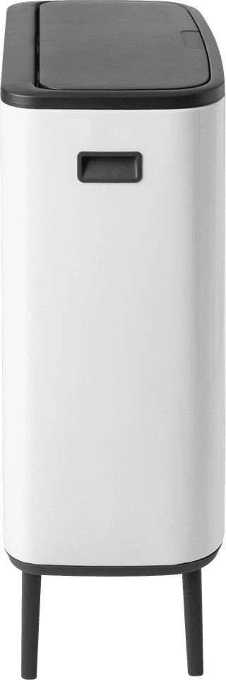 Brabantia Bo Touch Bin Hi Trash Can 60L with Plastic Inner Bucket - White