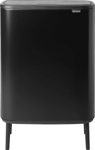 Brabantia Bo Touch Bin Hi Trash Can 60L with Plastic Inner Bucket - Matte Black