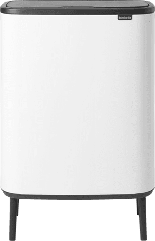 Brabantia Bo Touch Bin Hi Trash Can 2x 30L White