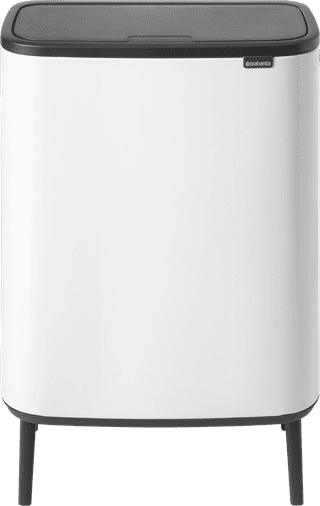 Brabantia Bo Touch Bin Hi Trash Can 2x 30L White