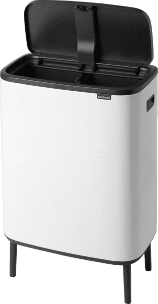 Brabantia Bo Touch Bin Hi Trash Can 2x 30L White