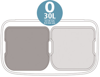 Brabantia Bo Touch Bin Hi Trash Can 2x 30L Matte Black