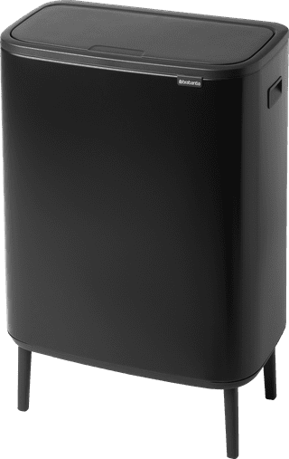 Brabantia Bo Touch Bin Hi Trash Can 2x 30L Matte Black