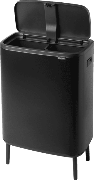 Brabantia Bo Touch Bin Hi Trash Can 2x 30L Matte Black