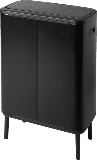 Brabantia Bo Touch Bin Hi Trash Can 2x 30L Matte Black