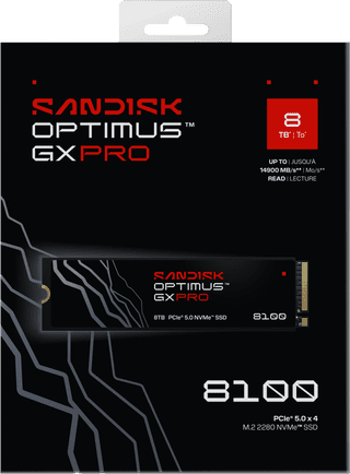 SANDISK Optimus GX PRO 8100 8TB Heatsink PCIe 5.0 NVMe SSD