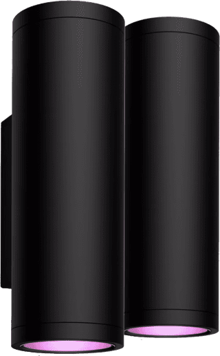 Philips Hue Appear Wall Lamp White and Color Black 2-pack