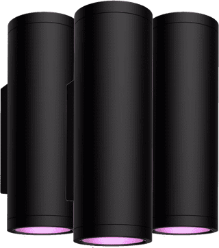 Philips Hue Appear Applique Murale White and Color Noir Lot de 3