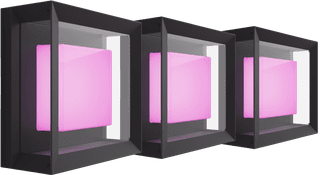 Philips Hue Econic muurlamp White and Color Zwart modern 3-pack