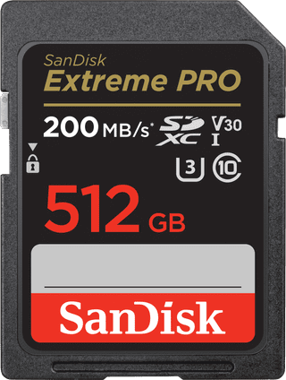 SanDisk SDXC Extreme Pro 512GB 140MB/s