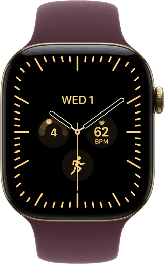 Apple Watch Series 12 Cellular 46mm Titanium Goud Sportband S/M