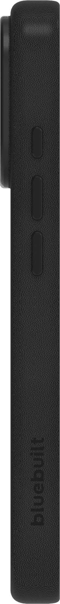 BlueBuilt MagSafe Coque iPhone 18 Pro Cuir Noir + Porte-carte Cuir Noir