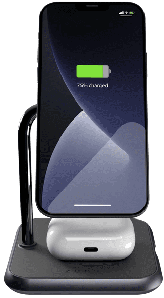 Zens 2-in-1 Wireless MagSafe Charger 10W Black