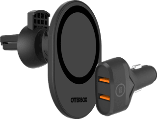 Otterbox Support de Téléphone Voiture avec Aimant MagSafe + BlueBuilt Chargeur de Voiture Quick Charge