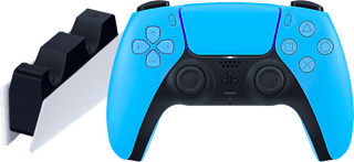 Sony PlayStation 5 DualSense draadloze controller Starlight Blue + oplaadstation