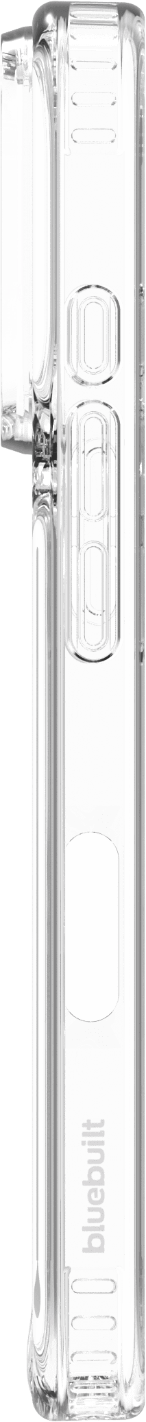 BlueBuilt MagSafe Hoesje iPhone 18 Pro Transparant + Kaarthouder Leer Zwart