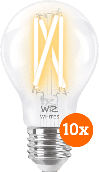 WiZ Smart Filament Light Standard 10-pack - Warm to Cool White Light - E27