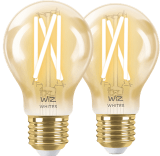 WiZ Ampoule à Filament Connectée Classique Or Lot de 2 - Lumière Blanche Chaude à Lumière Blanche Froide - E27