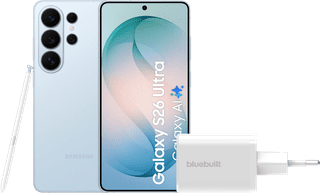 Samsung Galaxy S26 Ultra 512 Go Bleu Clair 5G + BlueBuilt Chargeur 65 Watts Blanc