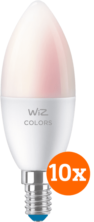 WiZ Smart Candle Light 10-pack - Colored and White Light - E14