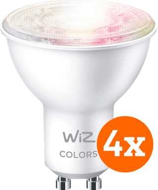 WiZ Spot Connecté Lot de 4 - Éclairage Coloré et Blanc - GU10
