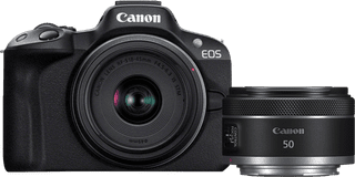 Canon EOS R50 + RF-S 18-45mm f/4.5-6.3 IS STM + RF 50mm f/1.8 STM