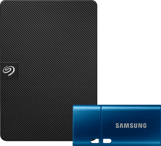 Seagate Expansion Portable 1TB + Samsung USB-C Flash Drive 128GB