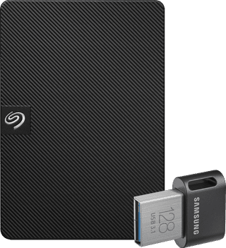 Seagate Expansion Portable 1TB + Samsung Fit Plus USB 128GB
