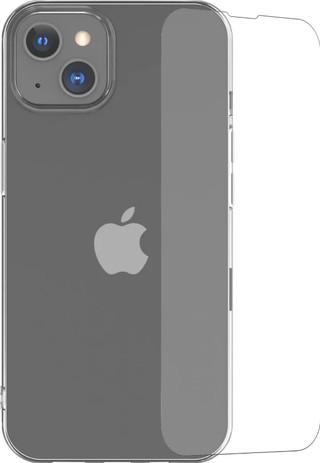 BlueBuilt Apple iPhone 14 Screen Protector Glass + BlueBuilt Soft Case Back Cover